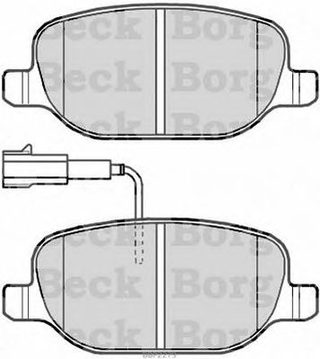 BORG & BECK bbp2279 -  Комплект тормозных колодок, дисковый тормоз